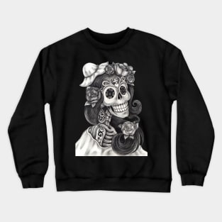 Female skeleton fashion model. Crewneck Sweatshirt